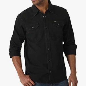 Iconic Western snap denim shirt